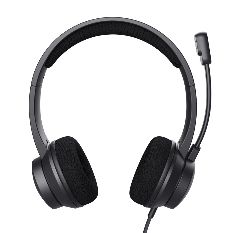 Casti Trust cu fir Ayda USB-ENC, noise cancelling, frecventa raspuns 20 Hz - 20.000 Hz, negru - Img 3