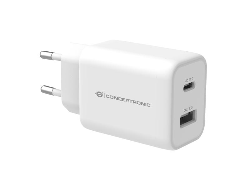 CONCEPTRONIC ALTHEA11W 2-Port 33W PPS USB PD Charger, USB-A x 1, USB-C x 1, QC 3.0, 40.2 x 65.7 x 30 mm - Img 6