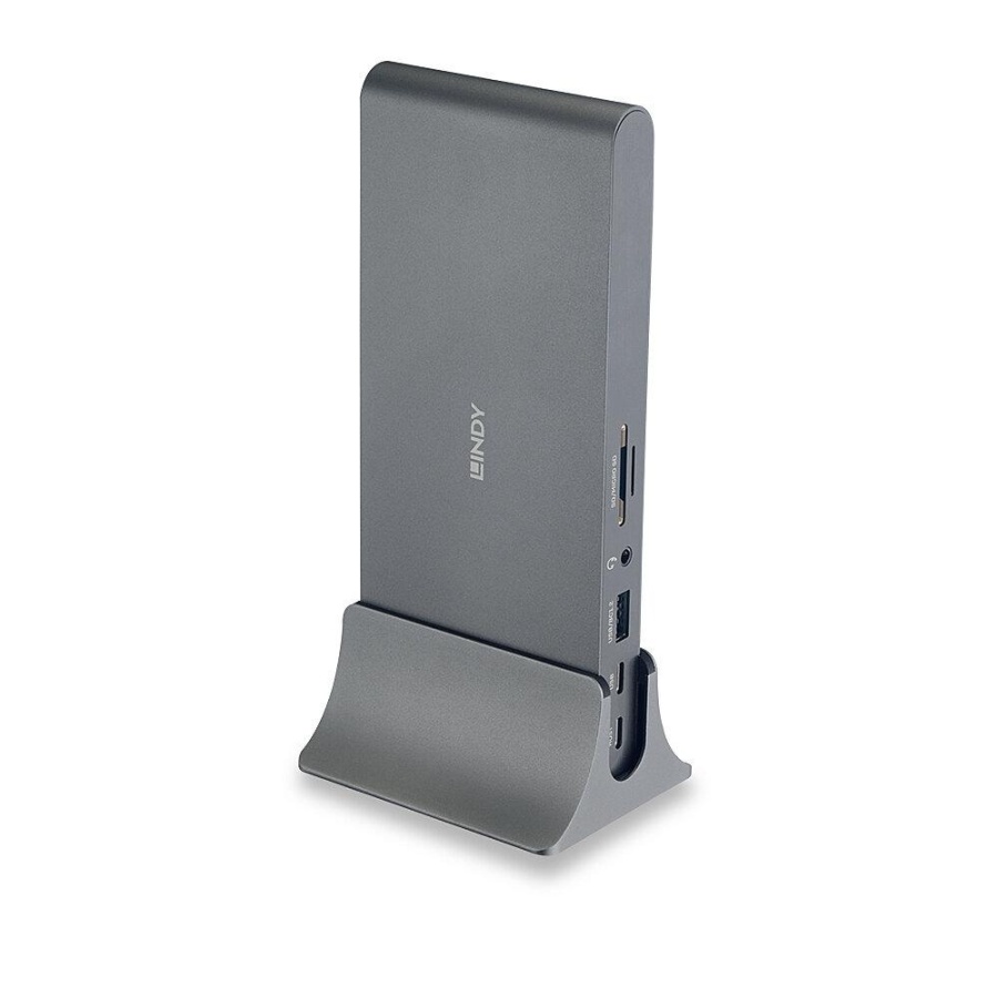 Dock Laptop Lindy USB 3.2 Type C, 5k DP, PD 3.0 100W, Gigabit, SD, MicroSD, Audio - Img 3