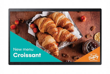 Ecran profesional LFD Monitor Signage Samsung QB24C, 24", FHD, 16/7, 250nit, 14ms, contrast static 1000:1, mătuire 25%, Tizen 7.0, MagicINFO S6, CPU A72*4, RAM 2.5GB, stocare 8GB. Temperature sensor, auto source switching & recovery, Button Lock, Hot key