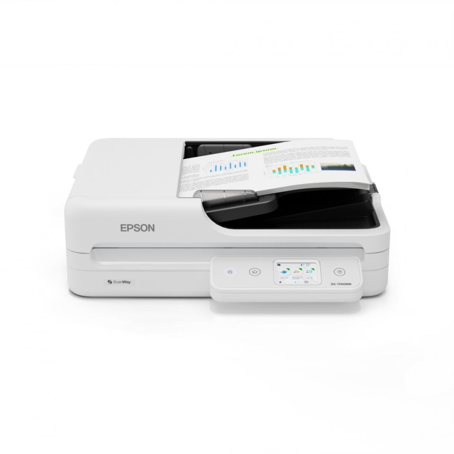 EPSON DS-1760WN DESKTOP A4 SCANNER, SCANNER, Tip Flatbed, Rezolutie 1.200 DPI x 1.200 DPI, ADF 600 DPI x 600 DPI, Formate hartie: A4 (21.0x29.7 cm), A5 (14.8x21.0 cm), A6 (10.5x14.8 cm), B5, B6, Letter, Letter Legal, Susra lumina: ReadyScan LED - Img 4