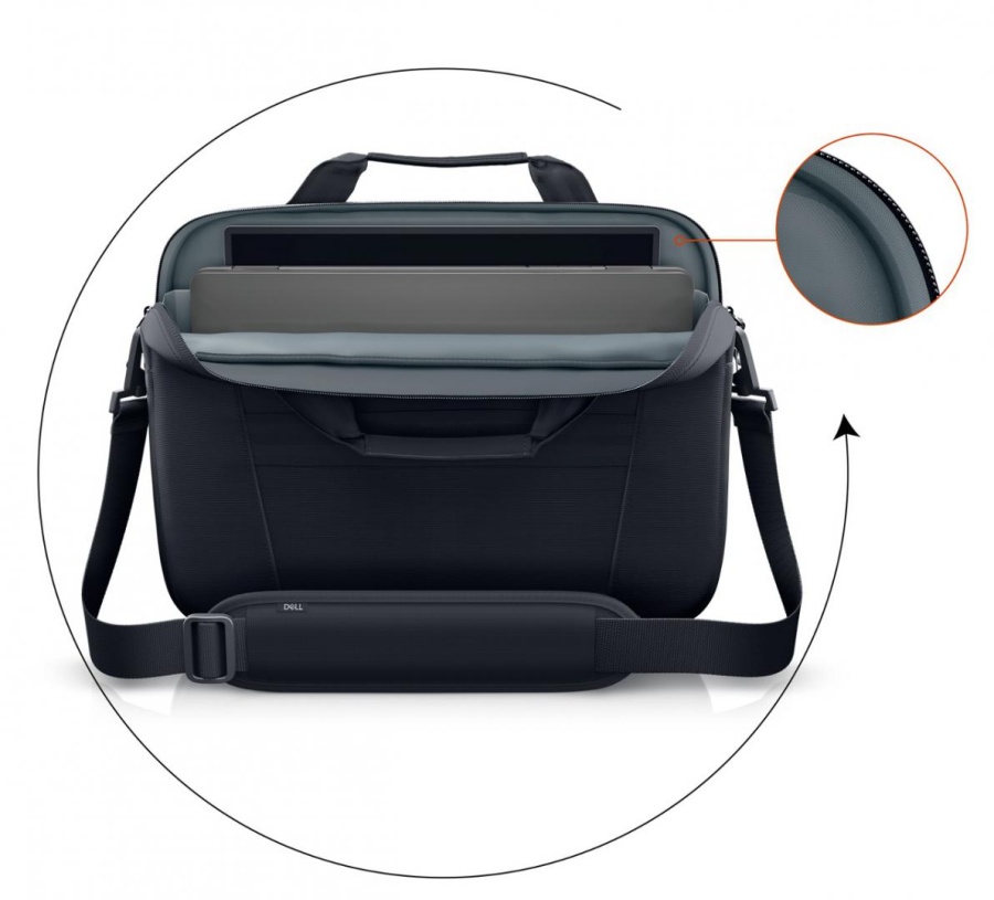 Geanta laptop Dell EcoLoop Pro Slim Briefcase 15, Negru, 3 ani Garantie - Img 2