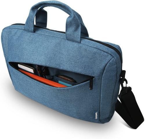 Geanta laptop Lenovo Casual Toploader T210, 15.6", Blue, rezistent la apa, compartiment accesorii, compartiment laptop captusit, Material: Textil, Dimensiuni externe: 362 x 22 x 250 mm, Greutate: 465g - Img 2