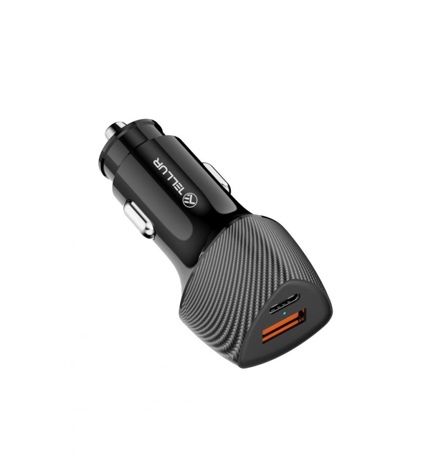 Incarcator auto Tellur FCC10, 38W, 6A (PD20W + QC3.0), negru - Img 2