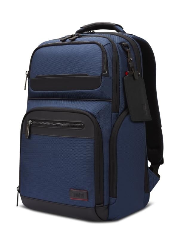 Lenovo ThinkPad Executive 16" Backpack, 22L capacity, 36.2 x 25.3 x 2.2 cm, 1.8kg, Outside Fabric Material: polyester 88%, leather 12%, Navy - Img 10