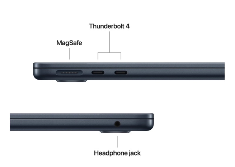 MacBook Air 13.6" Retina/Apple M4 (CPU 10-core, GPU 10-core, Neural Engine16-core)/32GB/1TB - Midnight - INT KB (2025) 35W (Cto from MC6C4RO/A) - Img 6