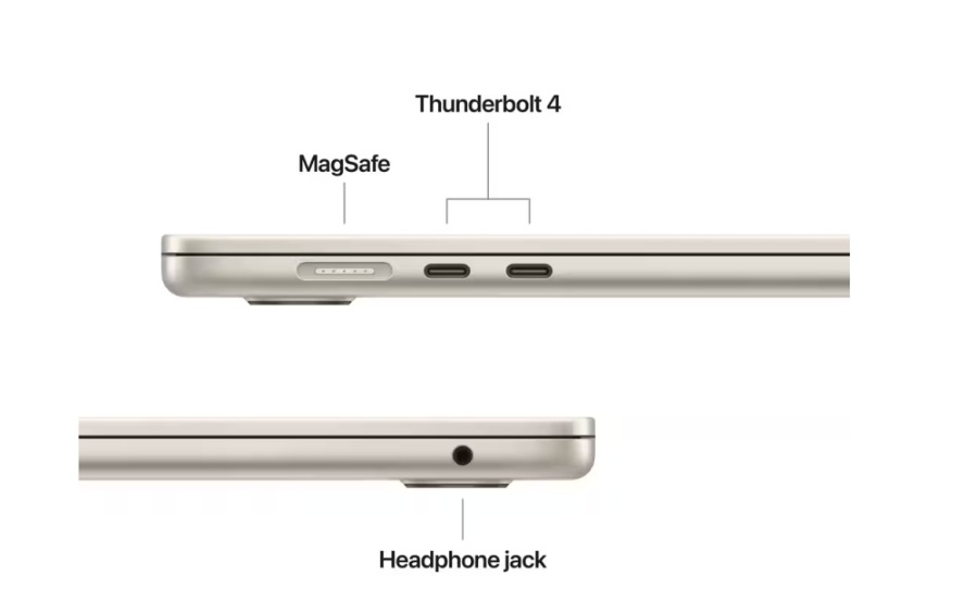 MacBook Air 15.3" Retina/Apple M4 (CPU 10-core, GPU 10-core, Neural Engine16-core)/24GB/1TB - Starlight - INT KB (2025) (Cto from MC6K4RO/A) - Img 3