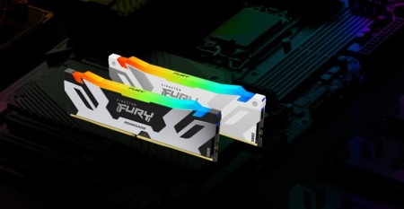 Memorie RAM Kingston, DIMM, DDR5, 32GB, 7200MHz, CL38, 1.35V, FURY Renegade White, RGB, Kit of 2 - Img 8