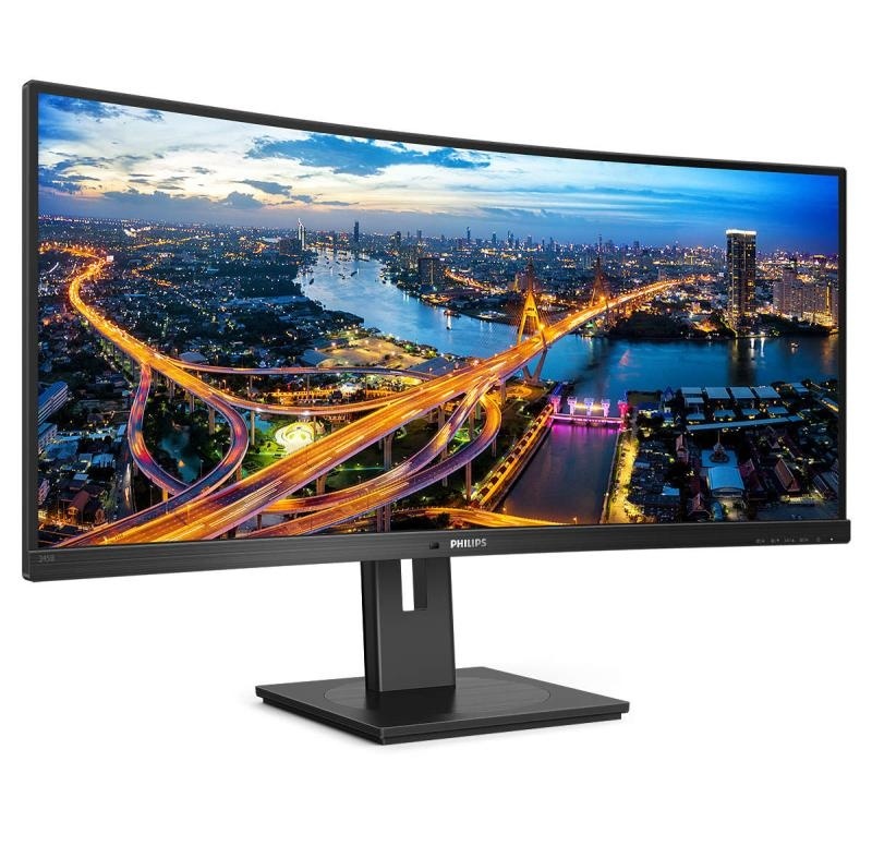 Monitor Philips 34" 345B1C/00, Curvature: 1500R, Diagonal (inch): 34, Diagonal (cm): 86, Aspect ratio: 21:9, Panel: VA, Resolution: 3440x1440, Refresh Rate: 100Hz, Response time GtG: 5ms, Brightness (max): 300 cd/m², Contrast (static) : 3000:1, Contrast - Img 9