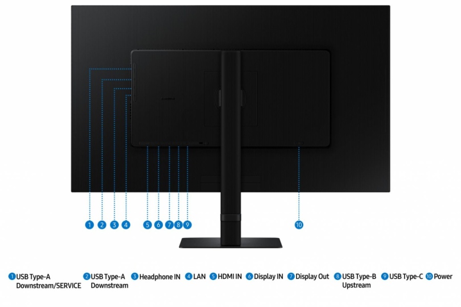 Monitor Samsung 32" LS32D600UAUXEN, Diagonal (inch): 32, Diagonal (cm): 81, Aspect ratio: 16:9, Panel: IPS, Resolution: 2560x1440, Refresh Rate: 100Hz, Response time GtG: 5ms, Brightness (max): 350 cd/m², Contrast (static) : 1000:1, Contrast (dynamic): - Img 19