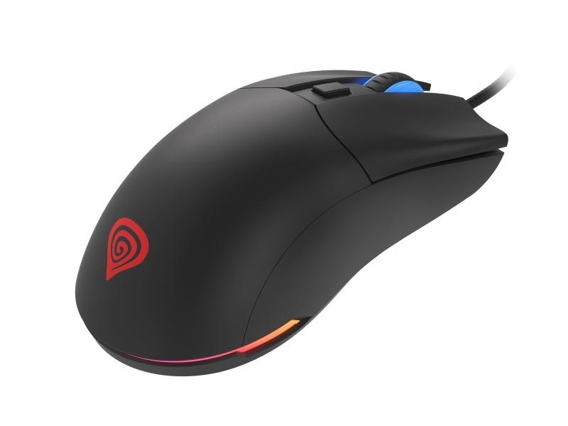 Mouse gaming cu fir Genesis Krypton 750, senzor optic Pixart PAW3333, interfata USB, rezolutie maxima 8000 DPI, numar butoane programabile 6, iluminare RGB, switch mecanic Huano, alb - Img 9