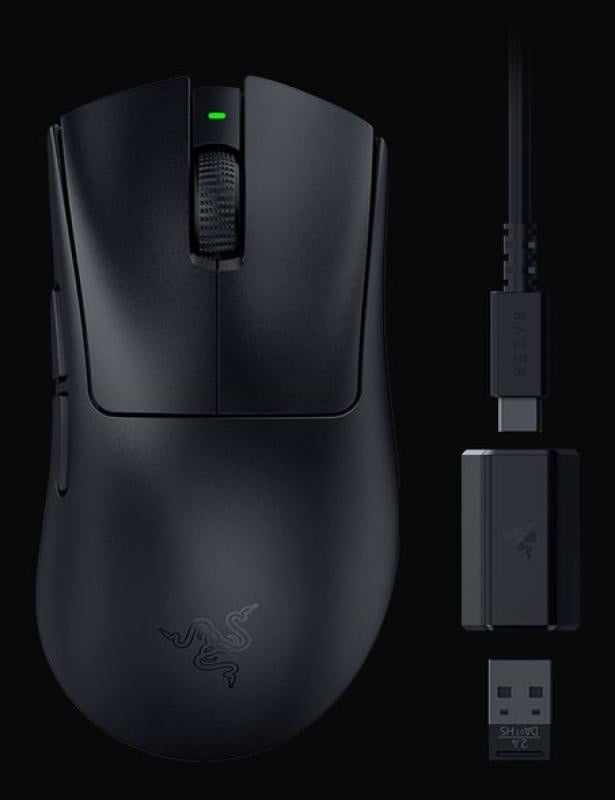 Mouse Razer DeathAdder V3 HyperSpeed EU, rezolutie 26000 DPI, senzor Focus X Optical, 8 butoane programabile, durata de viata baterie pana la 100 de ore in 1000 Hz si pana la 20 de ore in 8000 Hz, negru - Img 5