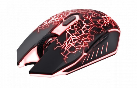 Mouse Trust Basics gaming wireless, 2000 DPI, negru