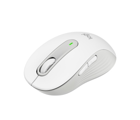 Mouse wireless Logitech Signature M650, rezolutie 2000 DPI, dimensiuni 10.71 x 6.18 x 3.78 cm, alb