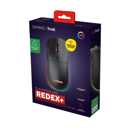 Mouse wireless Trust GXT 927 Redex+, rezolutie maxima 25600 DPI, senzor PAW3370, polling rate 125/250/500/1000Hz, iluminare full RGB, negru - Img 11