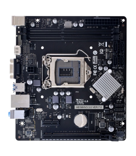 Placa de Baza BIOSTAR H81MV3 3.0 LGA1150, 2x DDR3, 1x PCIE 2.0 x1 1x PCIE 2.0 x16, 1x VGA 1x HDMI, 2x SATA II 3GB/s 2x SATA III 6GB/s, mATX