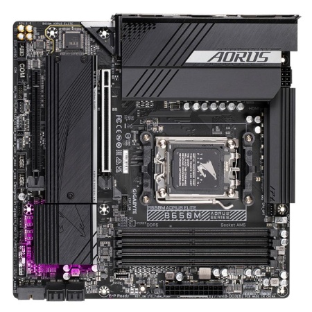 Placa de Baza GIGABYTE B650M AORUS ELITE AM5, 4x DDR5, 1x DP 1x HDMI, 2x PCIE 4.0 x16, 2x M.2, 4x SATA 6GB/s, mATX - Img 4