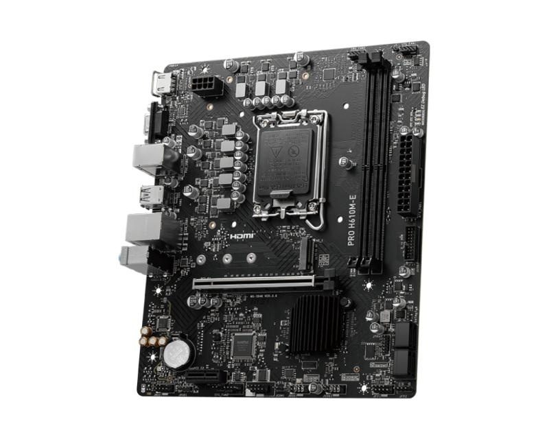Placa de baza MSI PRO H610M-E DDR5 LGA1700 2x DDR5, 1x HDMI 1x VGA, 1x PCIE x16 1x PCIE x1, 1x M.2 4x SATA 6gb/s, mATX - Img 6