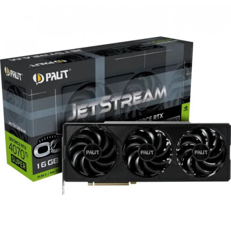 Placa Video Palit GeForce RTX™ 4070 Ti SUPER JetStream OC 16GB GDDR6X 256 bit, PCIE 4.0, 1x HDMI 3x DP