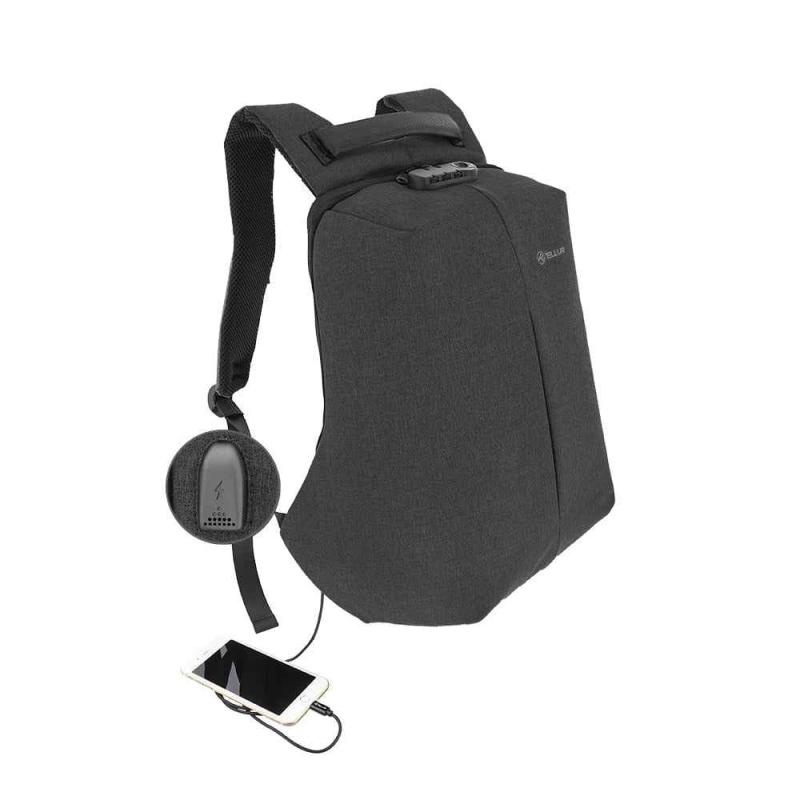 Rucsac laptop Tellur Antifurt V2, cu port USB, 15.6", negru - Img 7