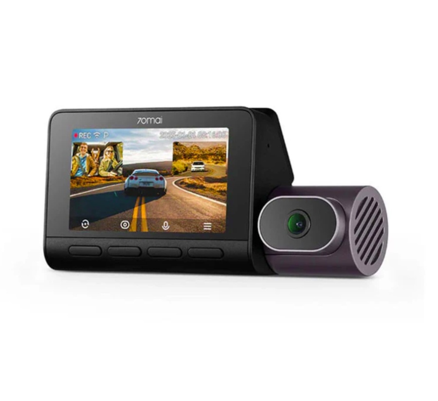 Set 2 camere 70mai Dash Cam 4K T800 cu 3 obiective (fata 4K, interior 1080P) + spate RC24 Full HD, GPS, HDR, ADAS, 128G - Img 2