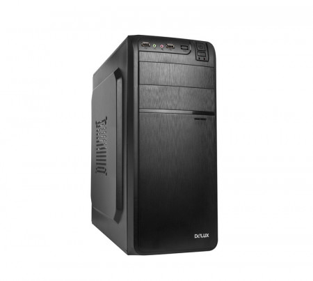 Sistem Desktop PC Horizon Intel Core i3-10100 3.6GHz LGA1200, Placa de baza Asus Prime H510M-K LGA1200 2x DDR4 1x HDMI 4x SATA, Memorie RAM 8GB 2666MHz, SSD 256GB, Carcasa Deluxe DW600 Mid-Tower ATX 2x USB 3.0 negru, Windows 11 Pro