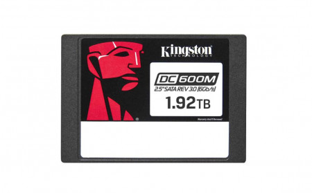 SSD Kingston, DC600M, 2.5", 1920GB, SATA 3.0 (6GB/s), R/W speed: 560MBs/530MBs