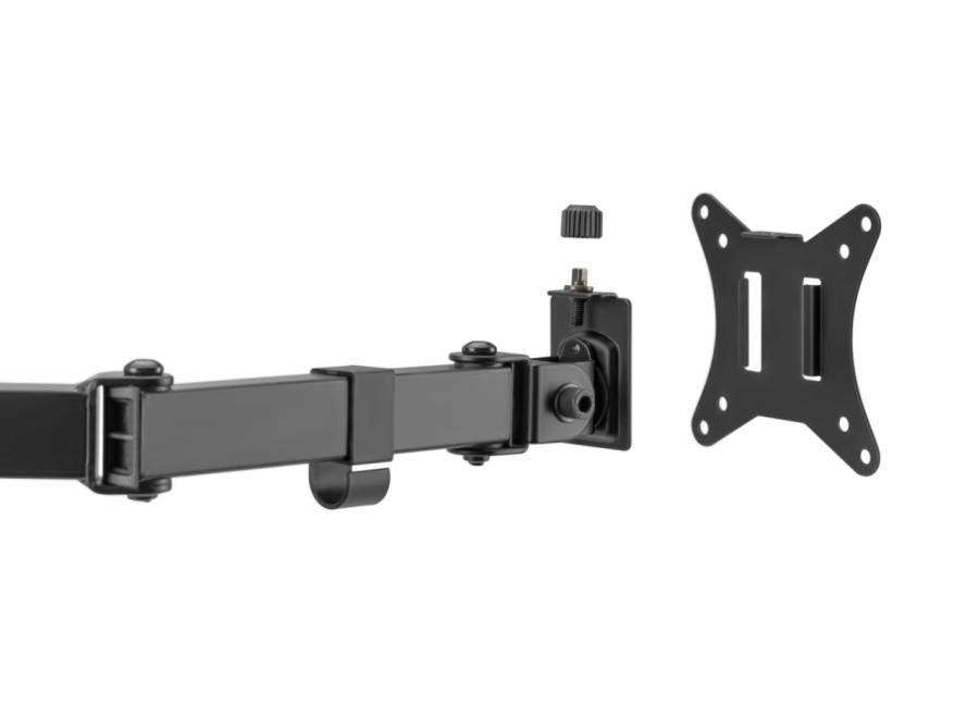 Suport 2 monitoare SeriouxMM66-C024, brat articulat monitor, compatibilitate dimensiune ecran 17"-32", greutate maximă suportata: (per ecran): 9kg, VESA: 75x75, 100x100, inclinare: +45°~-45°, pivotare: +90°~-90°, rotația ecranului: + 180°~-180°, - Img 12