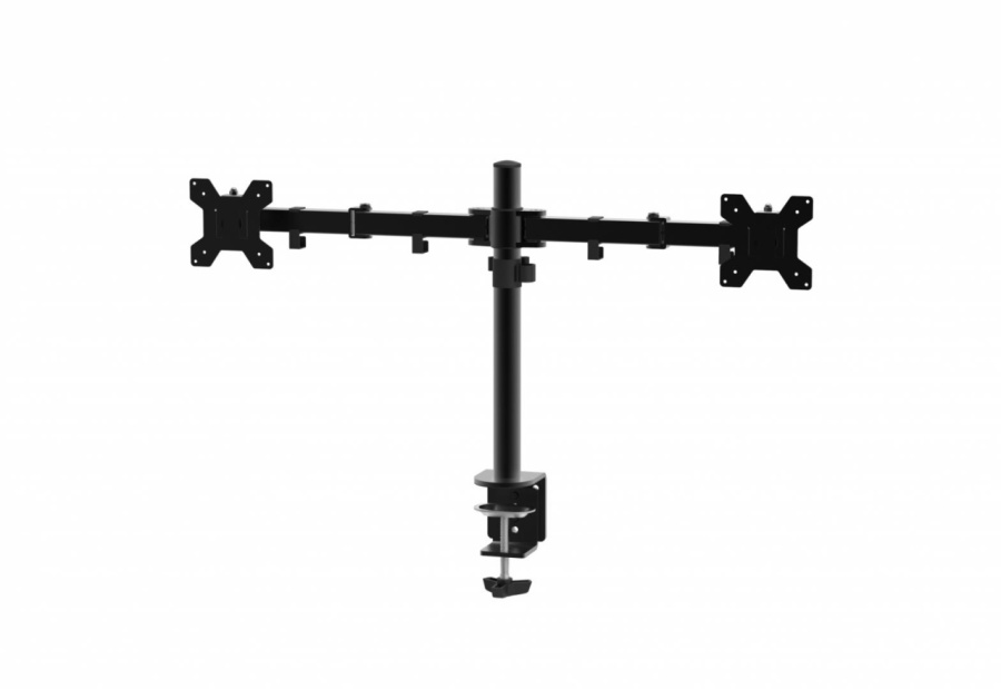 Suport dublu monitor Serioux, MM1903A, mobil, tilt:+/- 90 °, swivel: 180 ° , rotatie 360°, VESA: 75×75 / 100×100mm, compatibilitate 10"-27" , reglabil pe inaltime: 400mm ,extensie braț: 415mm ,greutate maxima suportata 8 kg, culoare negru - Img 4