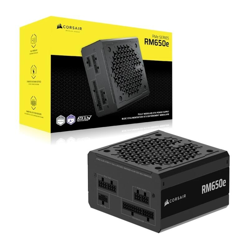 Sursa CORSAIR RM650e ATX 3.1 650W, Eficienta cibernetica GOLD, Zero RPM Mode - Img 2