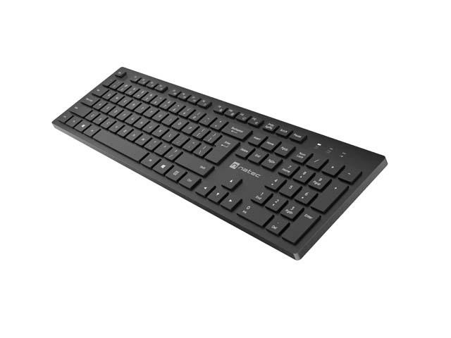 Tastatura wireless Natec Herring, tip membrana, 105 taste, negru - Img 2