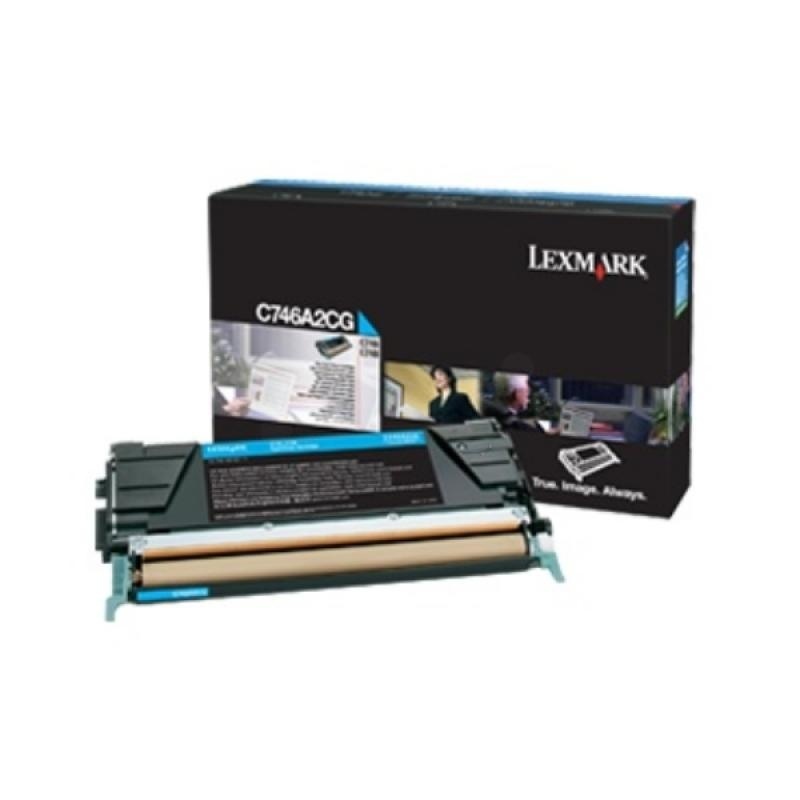 Toner Lexmark C746A3CG, cyan, 7 k, C746dn , C746dtn , C746n ,C748de , C748dte , C748e - Img 2