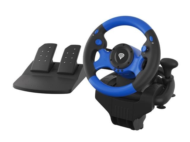 Volan Genesis cu fir Seaborg 350, interfata USB, 15 butoane, rotatie 180°, lungime cablu 200cm, compatibil cu Microsoft XBOX 360, XBOX One, Microsoft XBOX Series S, Microsoft XBOX Series X, Nintendo Switch, PC. Sony PlayStation 3, Sony PlayStation 4, - Img 4