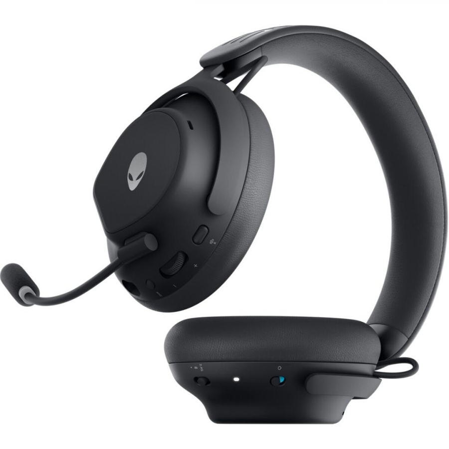 Alienware Pro Wireless Gaming Headset, Connectivity Technology: Wired/Wireless, Wireless Technology: Bluetooth, Wireless Operating Distance: 30m, Bluetooth Standard: Bluetooth 5.3, Impedance: 32 Ohm, Features: 50mm graphene-coated drivers, 2-mic AI noise - Img 8