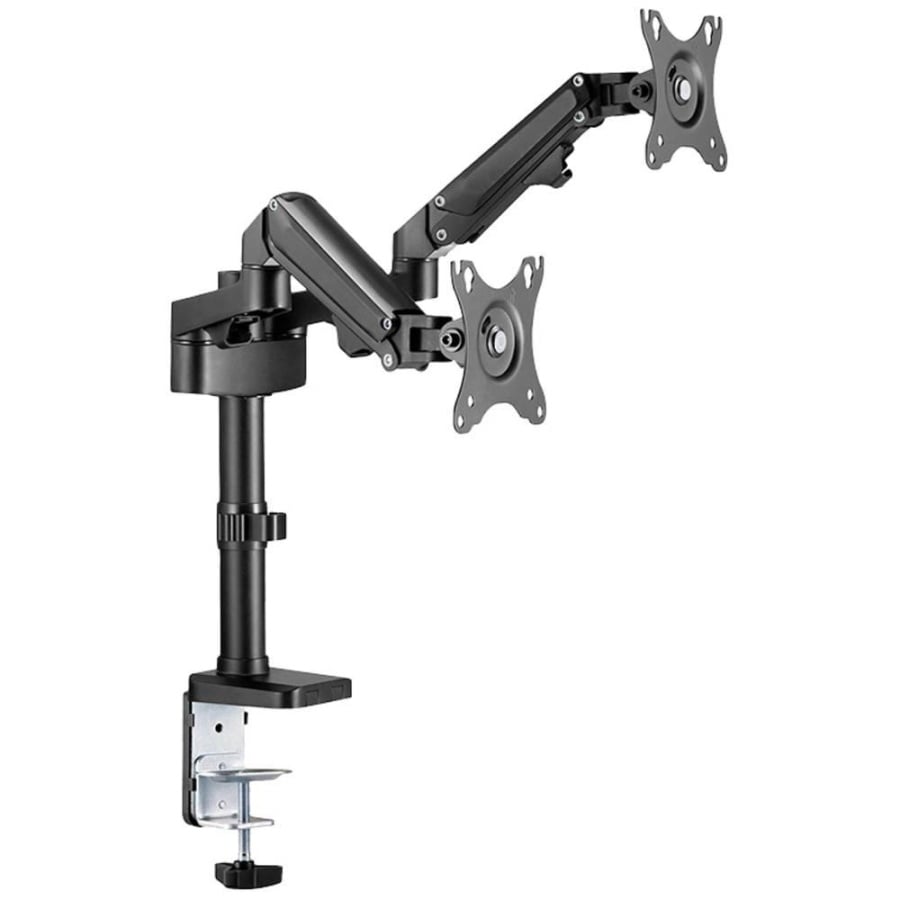 Brat de birou pentru monitor Neomounts, poate sustine 2 monitoare cu diagonala display 17-27", suporta pana la 14kg per monitor, full motion, +45°, -45° inclinatie, +90°, -90° swivel, +180°, -180° rotatie, VESA min 75x75, VESA max 100x100, reglabil pe - Img 6