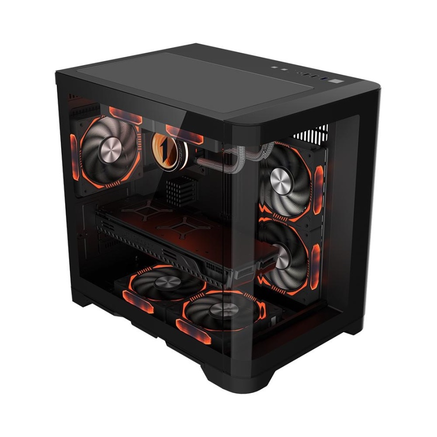 Carcasa 1STPLAYER UV5 Cube Tower ARGB NEGRU - Img 2