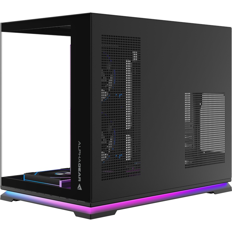 Carcasa ALPHAGEAR Ironclad mark 2, RGB, Micro Tower, Black - Img 3