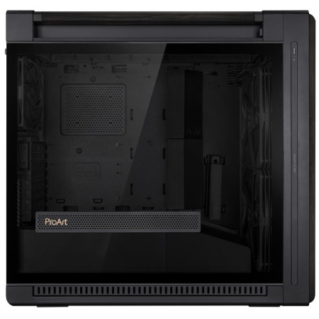 Carcasa ASUS PROART PA602 WOOD EDITION Mid Tower ARGB NEGRU, Tempered Glass, Sloturi Expansiune 8+2 aditional verticale, Drive Bays: 4x3.5&quot;/2.5&quot; 4x2.5&quot;, Ventilatoare Suportate: 6 (spate: 1x120mm sau 1x140mm, fata: 2x200mm, sus: 3x120mm sau 3x140mm), - Img 9
