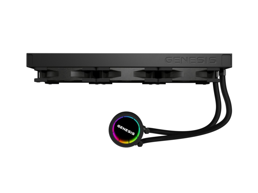 Cooler Procesor GENESIS HYDRIA 360 NEGRU, dimensiune radiator 397x120x27mm, 3 ventilatoare ARGB, Viteza ventilatoare: 500-1550 RPM, Airflow ventilatoare: 80 CFM, Suport AMD: AM4/AM5, suport INTEL: LGA 1151/1156/1150/1200/1700/1851 - Img 3