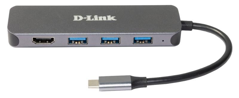 D-Link DUB-2333 5-in-1 USB-C Hub with HDMI and power delivery, 1* USB-C connector, 1* HDMI Port, 3* USB Type- APort (USB 3.0), 1* USB-C powerdelivery. - Img 3