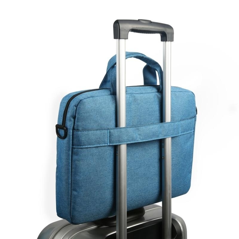 Geanta laptop Lenovo Casual Toploader T210, 15.6", Blue, rezistent la apa, compartiment accesorii, compartiment laptop captusit, Material: Textil, Dimensiuni externe: 362 x 22 x 250 mm, Greutate: 465g - Img 11