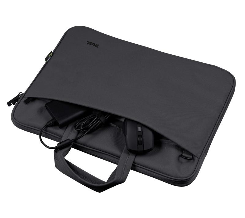 Geanta Trust Bologna Bag ECO Slim 16" laptops General Laptop Compartment Size (inch) 16 " Type of bag carry bag Number of compartments 2 Max. laptop size 16 " Max. weight 2.5 kg Height of main product (in mm) 410 mm Width of main product (in mm) 290 mm - Img 9