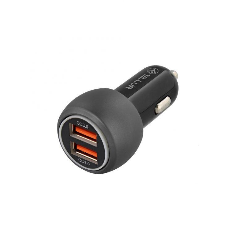 Incarcator auto Tellur FCC8, 6A, 36W (QC 3.0 + QC 3.0), negru - Img 3