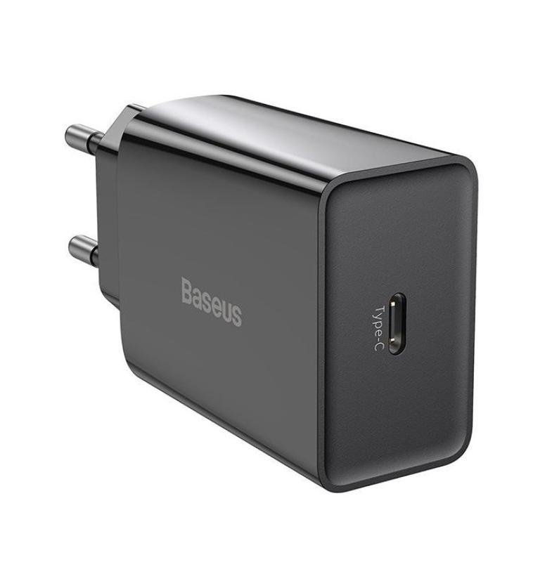INCARCATOR retea Baseus Speed Mini, Quick Charge 20W, 1 x USB Type-C 5V/3A max, negru - Img 3