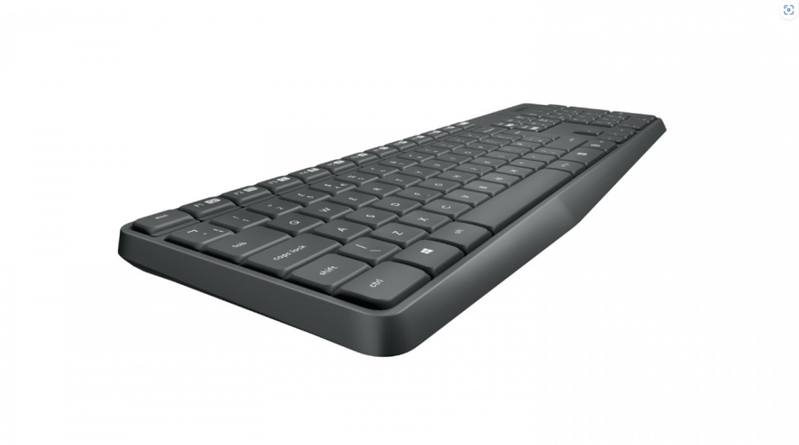 Kit Tastatura + mouse wireless Logitech MK235, interfata USB, distanta de operare pana la 10m, 100 taste, rezolutie mosue 1000 DPI, gri - Img 2