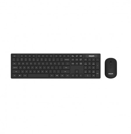 Kit tastatura si mouse Philips SPT6103B, Wireless, negru