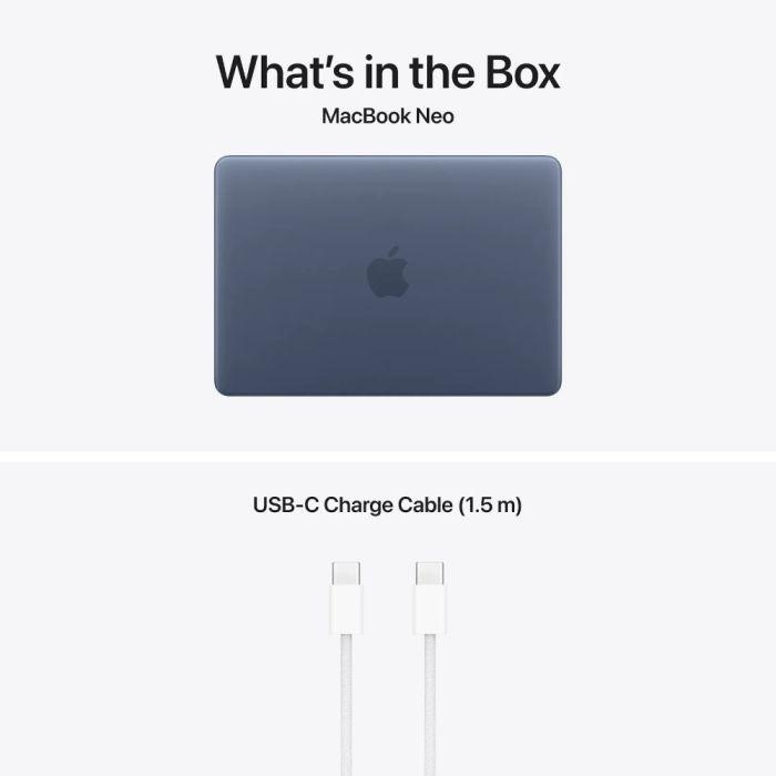 MacBook Neo 13" Retina/Apple A18 Pro (CPU 6-core, GPU 5-core, NeuralEngine16-core)/8GB/512GB - Touch ID - Indigo - INT KB (No Adapter) - 2026 - Img 3