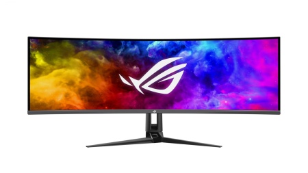 MONITOR ASUS PG49WCD 49 inch, Panel Type: OLED, Resolution: 5120x1440, Aspect Ratio: 32:9, Refresh Rate:144Hz, Response time GtG: 0.03 ms, Brightness: 1000 cd/m², Contrast (static): 135,000:1, Contrast (dynamic): 100,000,000:1, Viewing angle: 178º(R/L),