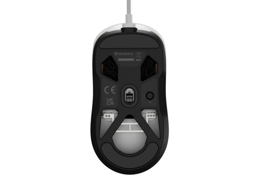 Mouse gaming cu fir Gensesis Krypton 660, interfata USB, 12000 DPI, 6 butoane, iluminare RGB, alb - Img 11