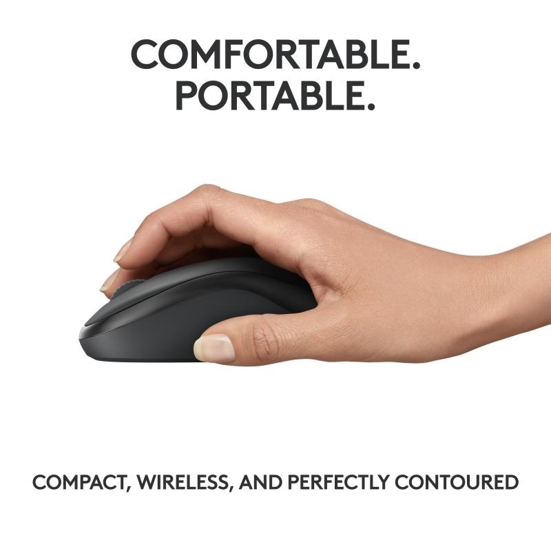 Mouse Logitech M240 Silent Graphite, rezolutie 1000 DPI, conectare wireless, interfata USB, gri - Img 7